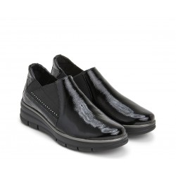 Mocasín Mujer 24 Hrs 25413 Charol Negro