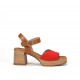 Sandalias Tacón Mujer Dorking Diamond D9283 Rojo