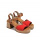 Sandalias Tacón Mujer Dorking Diamond D9283 Rojo