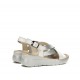 Sandalia Cuña Mujer Dorking Ever D9316 Blanco Plata