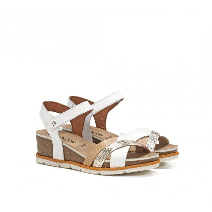 Sandalias Mujer Dorking Gold D9320 Blanco