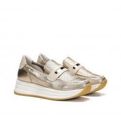  Zapatos Mocasines Mujer Dorking Draz D9243 Dorado