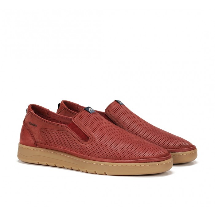 Zapatos Mocasines Hombre Fluchos Leo F1946 Rojo