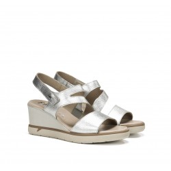 Sandalias Cuña Mujer Fluchos Smash F1973 Plata