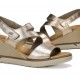 Sandalias Cuña Mujer Fluchos Smash F1973 Dorada
