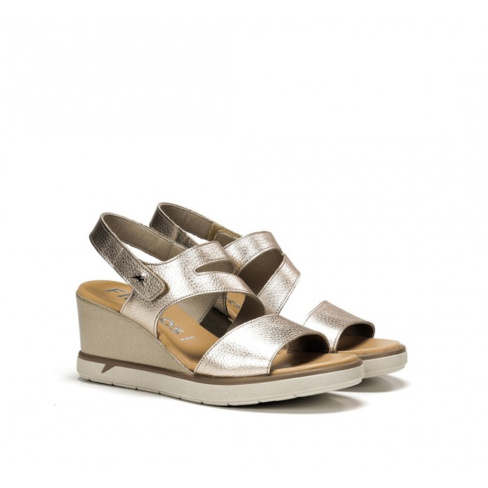Sandalias Cuña Mujer Fluchos Smash F1973 Dorada