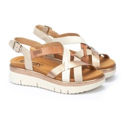 Sandalias Cuña Mujer Pikolinos Palma W4N-0650C1 Marfil