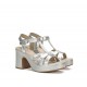 Sandalias Tacón Mujer  Dorking Jessy D9276 Plata