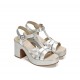 Sandalias Tacón Mujer  Dorking Jessy D9276 Plata