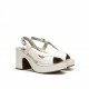 Sandalias Tacón Mujer Dorking Jessy D9278 Blanca