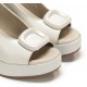 Sandalias Tacón Mujer Dorking Jessy D9280 Blanca