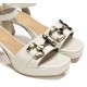 Sandalias Tacón Mujer Dorking Lyra  D9253 Blanco