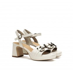 Sandalias Tacón Mujer Dorking Lyra  D9253 Blanco