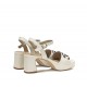 Sandalias Tacón Mujer Dorking Lyra  D9253 Blanco