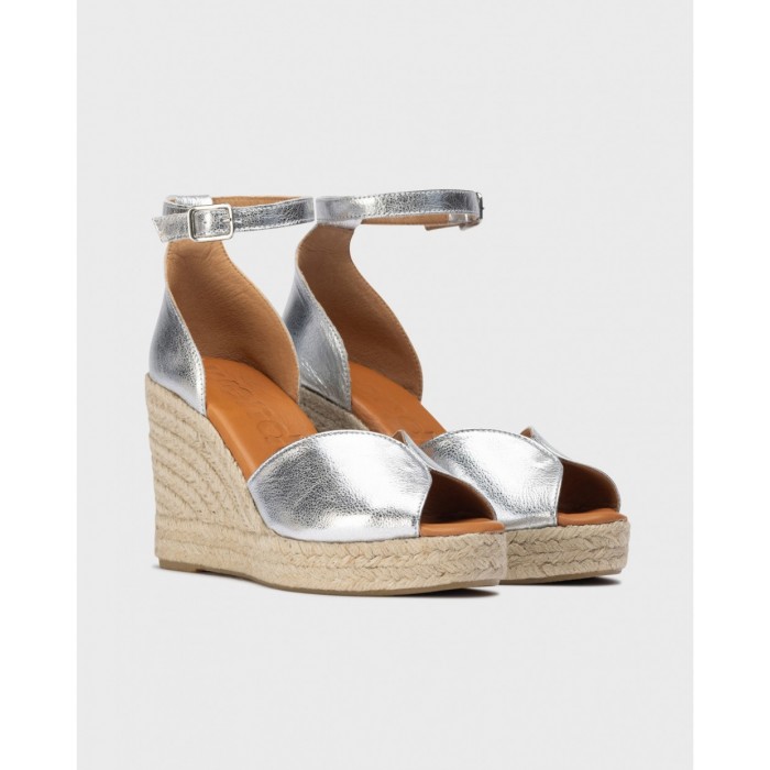 Sandalias Mujer Wonders Manly YH-PI609 Plata