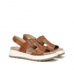 Sandalias Cuña Mujer Fluchos Street F2007 Cuero