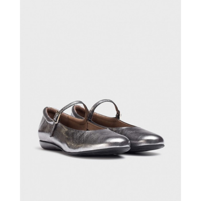 Manoletinas Mujer Wonders Montari A-61160 Plomo