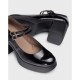 Zapatos Mujer Wonders  Lady H-4960 Charol Negro