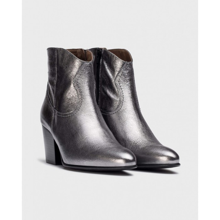 Botines Mujer Wonders Cane I-8912 Plata