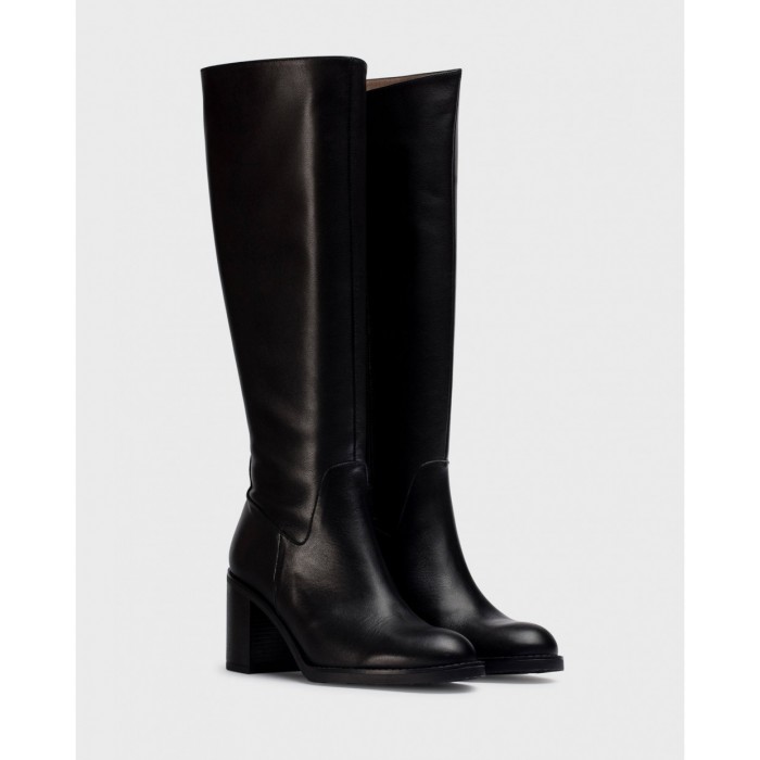 Botas Tacón Mujer Wonders Mate I-9201 Negro