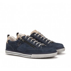 Zapatos Deportivos Hombre Fluchos Quebec 9376 Azul  Nobuck