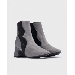 Botines Tacón Mujer Wonders Glit I-9012 Gris