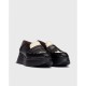 Zapatos Mocasines Mujer Wonders Medianoche C-7312 Negro/Plomo