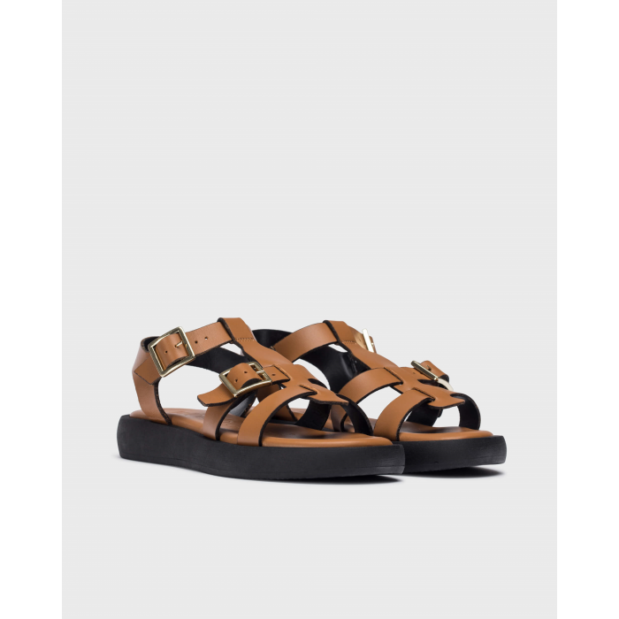 Sandalias Mujer Wonders Luz AB-1012 Cuero