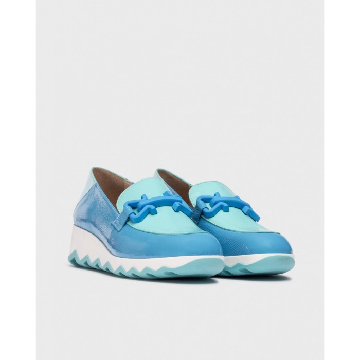 Zapatos Mocasines Mujer Wonders Sima C-7603 Azul