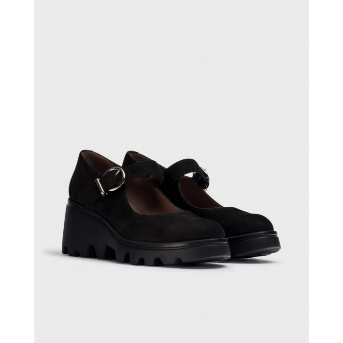 Merceditas Plataforma de Mujer Wonders Valentina G-7003 Negro