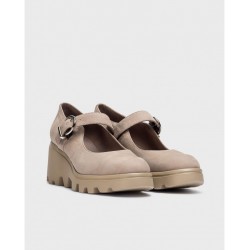 Merceditas Plataforma de Mujer Wonders Valentina G-7003 Taupe