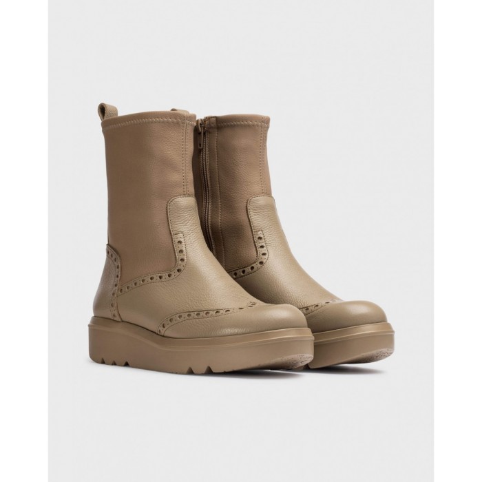 Botines Mujer Wonders Prince A-2833 Taupe