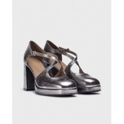 Zapatos Tacón mujer Wonders taki H-5901 Plomo