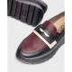Zapatos Mocasines Mujer Wonders Materia A-2475 Burdeos