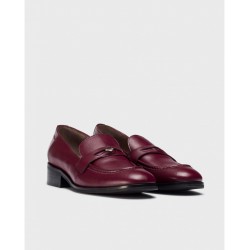 Zapatos Mocasines Mujer Wonders Dandy C-7410 Burdeos