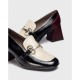 Zapatos Mocasines Tacón Mujer Wonders Cayetana H-6211 Negro