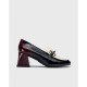 Zapatos Mocasines Tacón Mujer Wonders Cayetana H-6211 Negro
