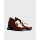 Zapatos Mocasines Tacón Mujer Wonders Cayetana H-6211 Marrón
