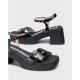 Sandalias Mujer Wonders Hura D-1021 Negro