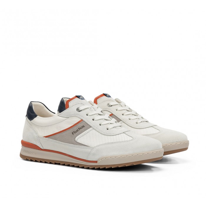 Zapatos Deportivos Hombre Fluchos Elder F2184 Blanco