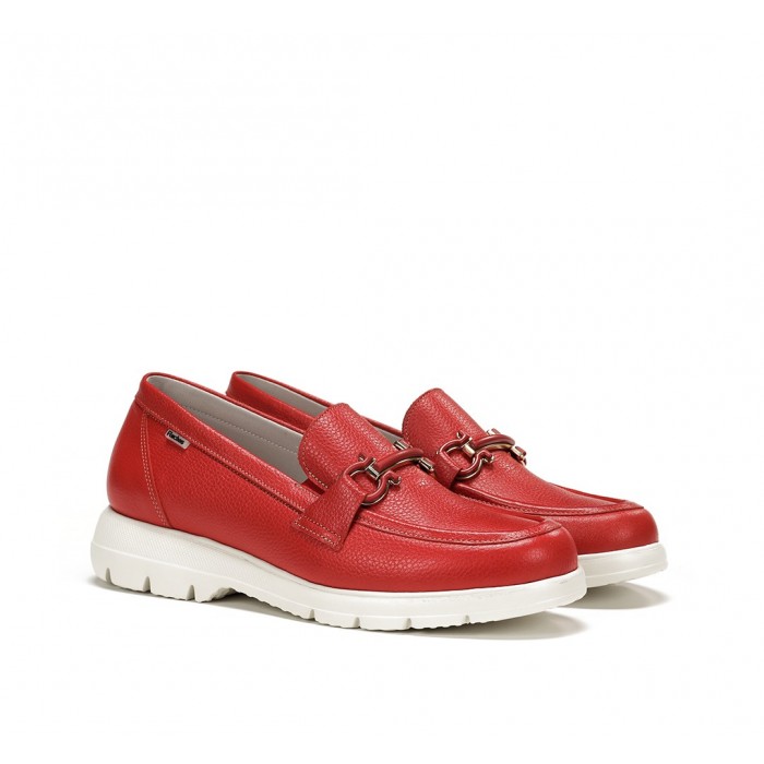 Zapatos Mocasines Mujer Fluchos Gladis F1936 Rojo