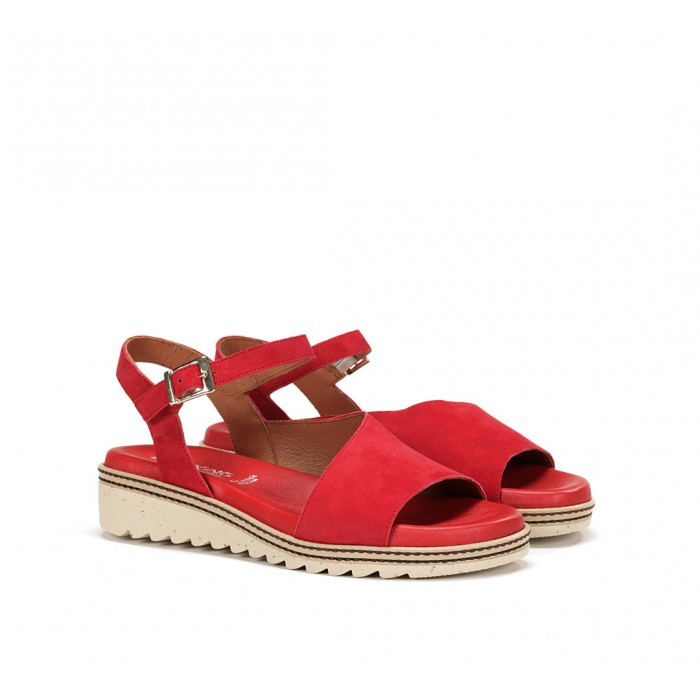 Sandalias Mujer Dorking Espe D8771 Ante Rojo