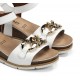 Sandalias Mujer Dorking Gold D9511 Blanco
