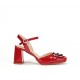 Sandalias Tacón Mujer Dorking Karla D9264 Rojo