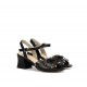 Sandalias Tacón Mujer Dorking Larus D9457 Negro