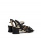 Sandalias Tacón Mujer Dorking Larus D9457 Negro