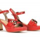 Sandalias Tacón Mujer Dorking Lyra D9253 Rojo