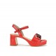 Sandalias Tacón Mujer Dorking Lyra D9253 Rojo