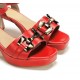 Sandalias Tacón Mujer Dorking Lyra D9253 Rojo