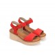 Sandalias Cuña Mujer Dorking Nido D9450 Rojo
